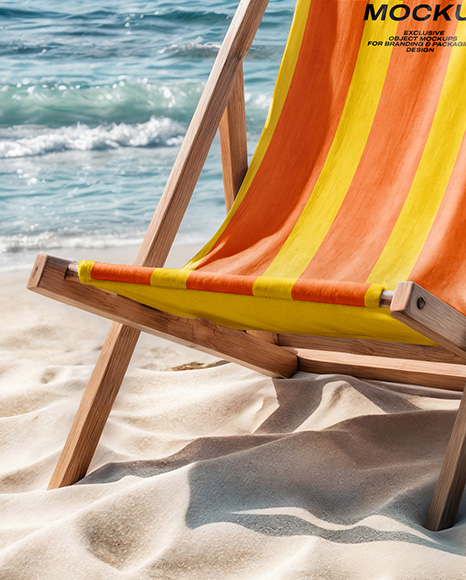Beach Chair on the Seashore Mockup