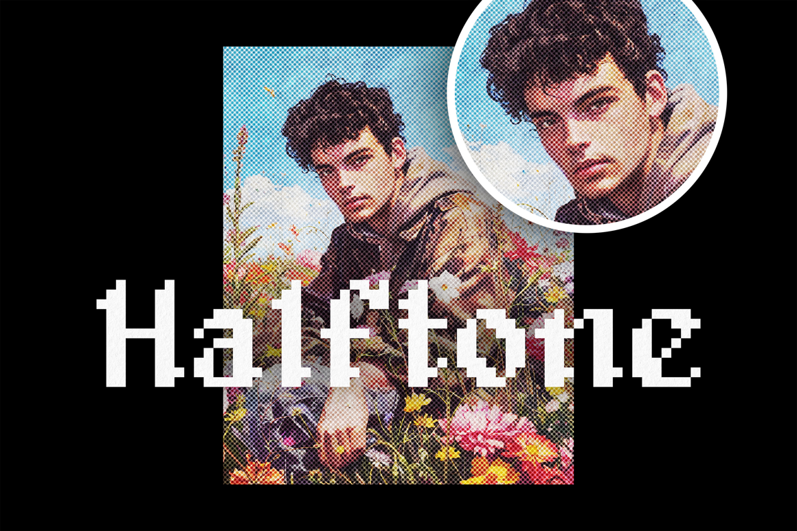 Paper Halftone Photo Effect