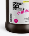 1 Gallon Plastic Jug with Liquid Mockup