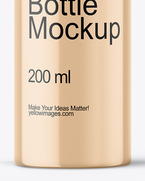 Clear Cosmetic Bottle with Pump Mockup
