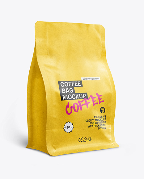 Kraft Paper Coffee Bag Mockup