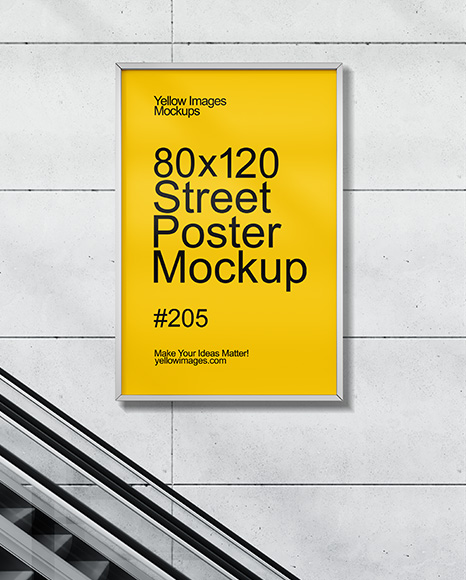 Framed Poster on a Wall Mockup - Wall frame mockup