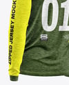 Melange Jersey Mockup - Back Half Side View
