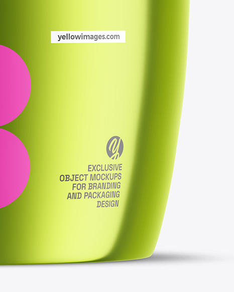 Metallic Cosmetic Jar Mockup