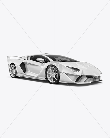 Sport Car Mockup - Front Half Side View