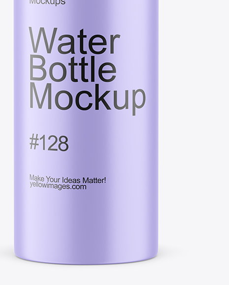 Aluminum Water Bottle with Matte Finish Mockup