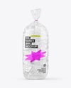 Clear Plastic Bag with Ice Cubes Mockup