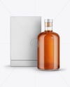 Whiskey Bottle with Box Mockup