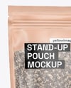 Frosted Stand-Up Pouch w/ Chia Seeds Mockup