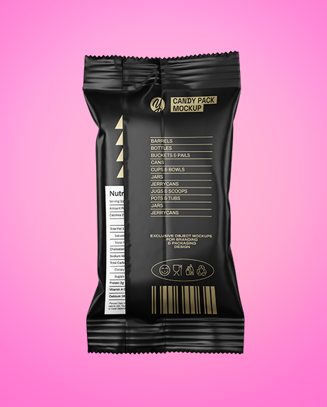 Matte Candy Pack Mockup - Back view