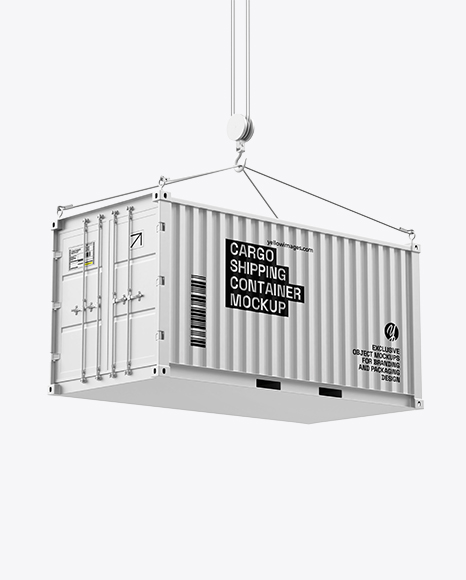 Hanging Shipping Container Mockup