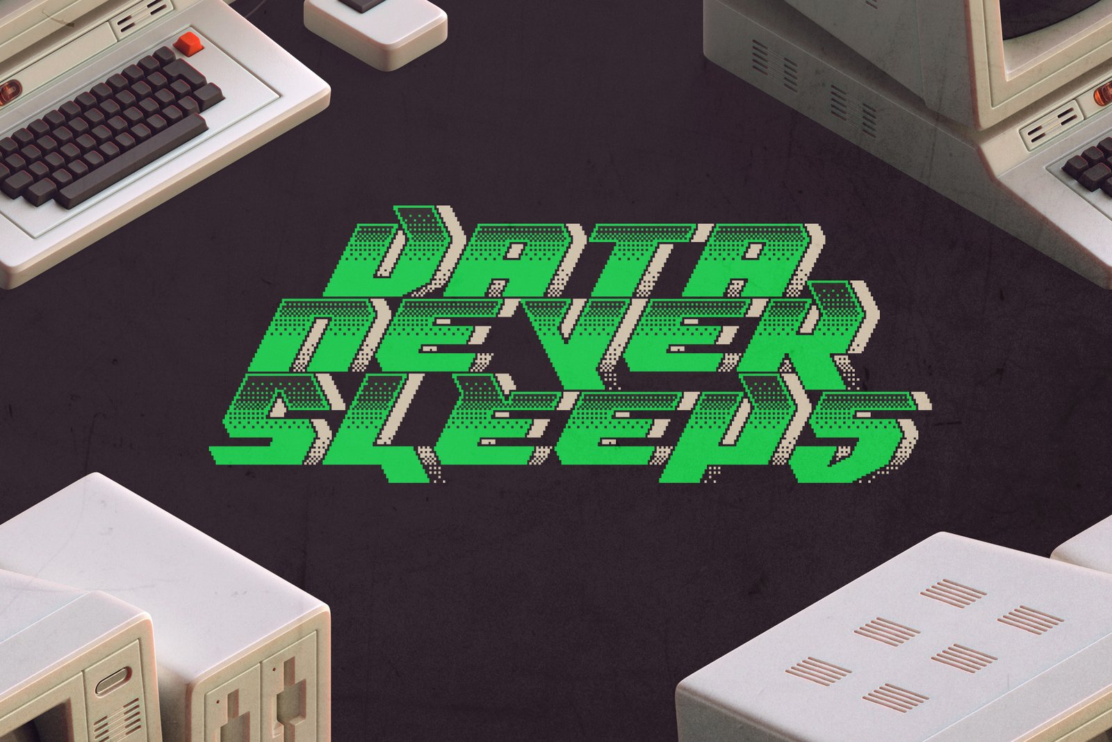 Dither Byte - Vintage Pixel Font