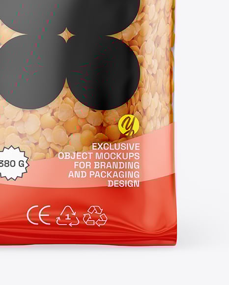 Package with Lentils Mockup