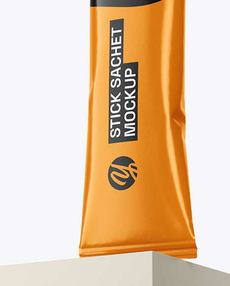 Glossy Stick Sachet Mockup