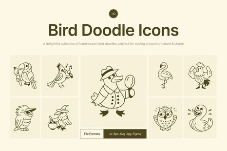Bird Doodle Art Set - Creative Store