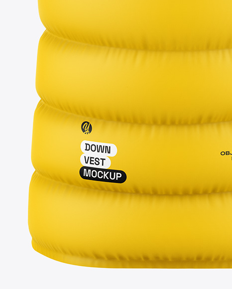 Hooded Down Vest Mockup