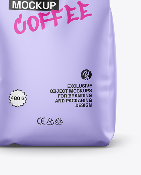 Matte Coffee Bag Mockup