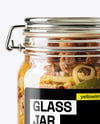 Glass Jar with Clamp Lid Filled Stewed Meat Mockup