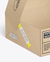 Opened Kraft Cake Box Mockup