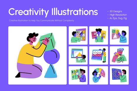 Creativity Illustrations Art Set - Software illustrations