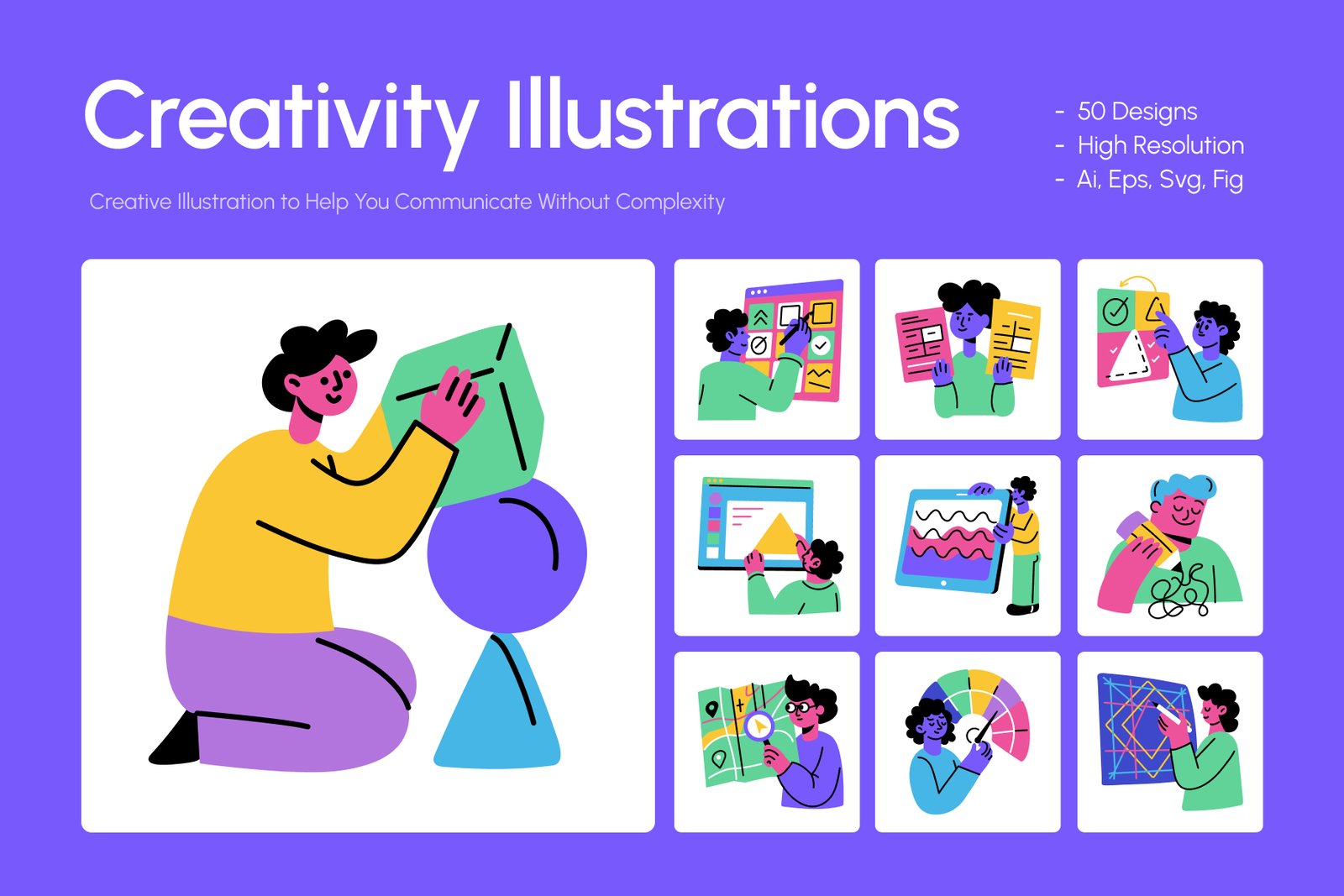 Creativity Illustrations Art Set