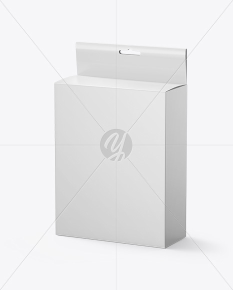 Paper Hanging Box Mockup – Half Side View