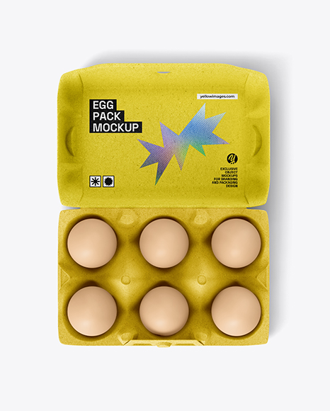 Opened Egg Carton Packaging Mockup