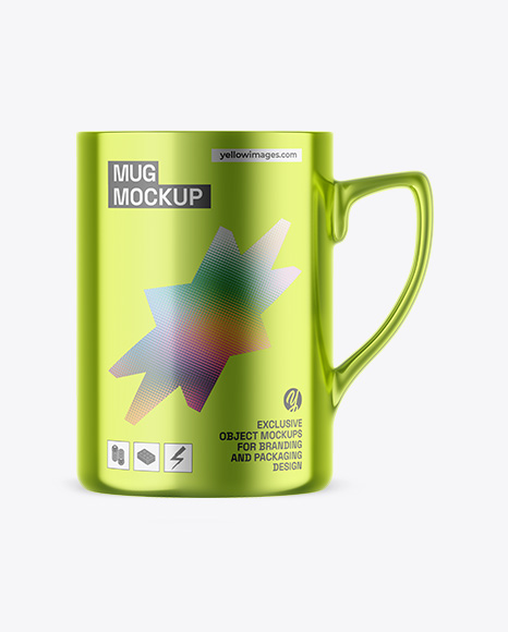 Metallic Mug Mockup - Coffee packaging mockup