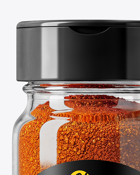 Spice Glass Jar with Cayenne Pepper Mockup