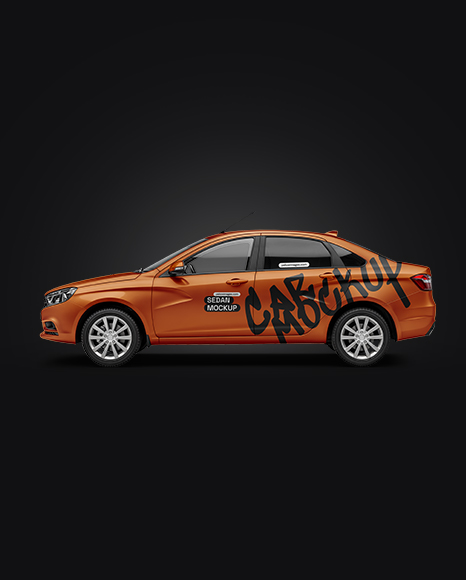 Sedan Mockup - Side View
