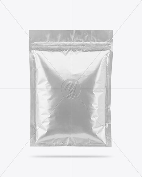 Metallic Sachet with Zip Lock Mockup