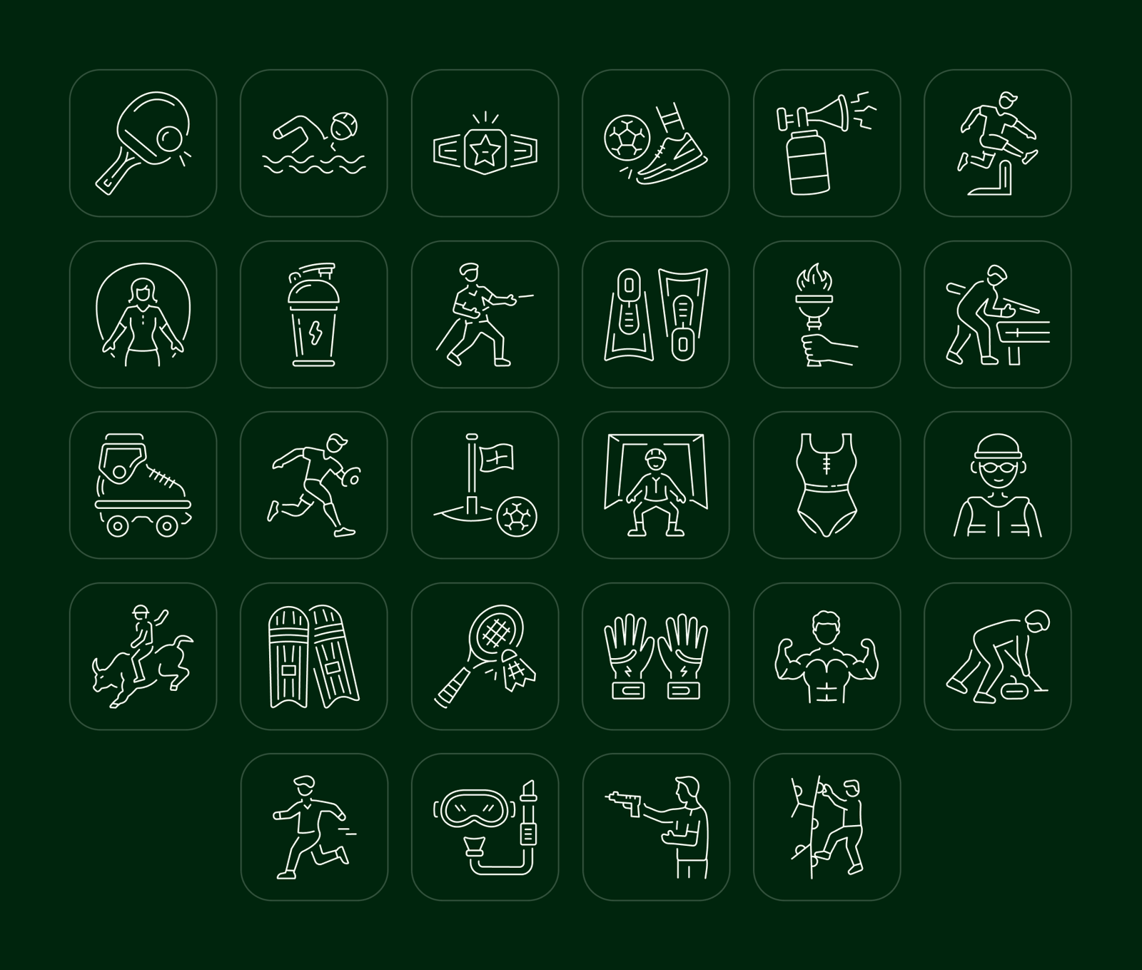 Sports Icon Art Set