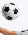 Woman Wearing Soccer Jersey and Shorts Mockup