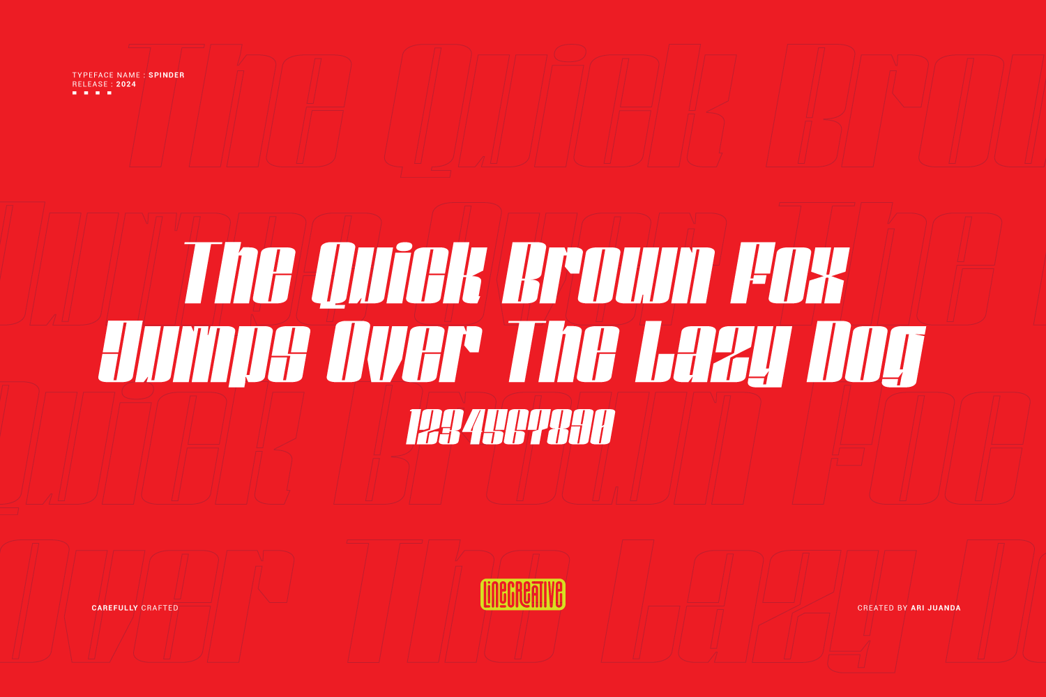 Spinder a typeface