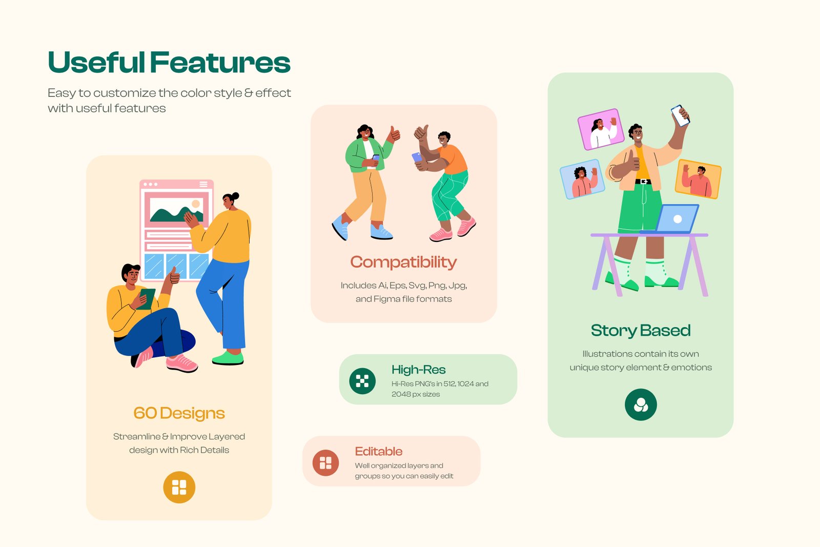 Advertising Illustration Art Set
