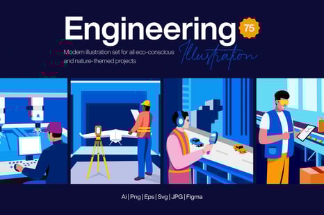 Engineering Illustration Art Set