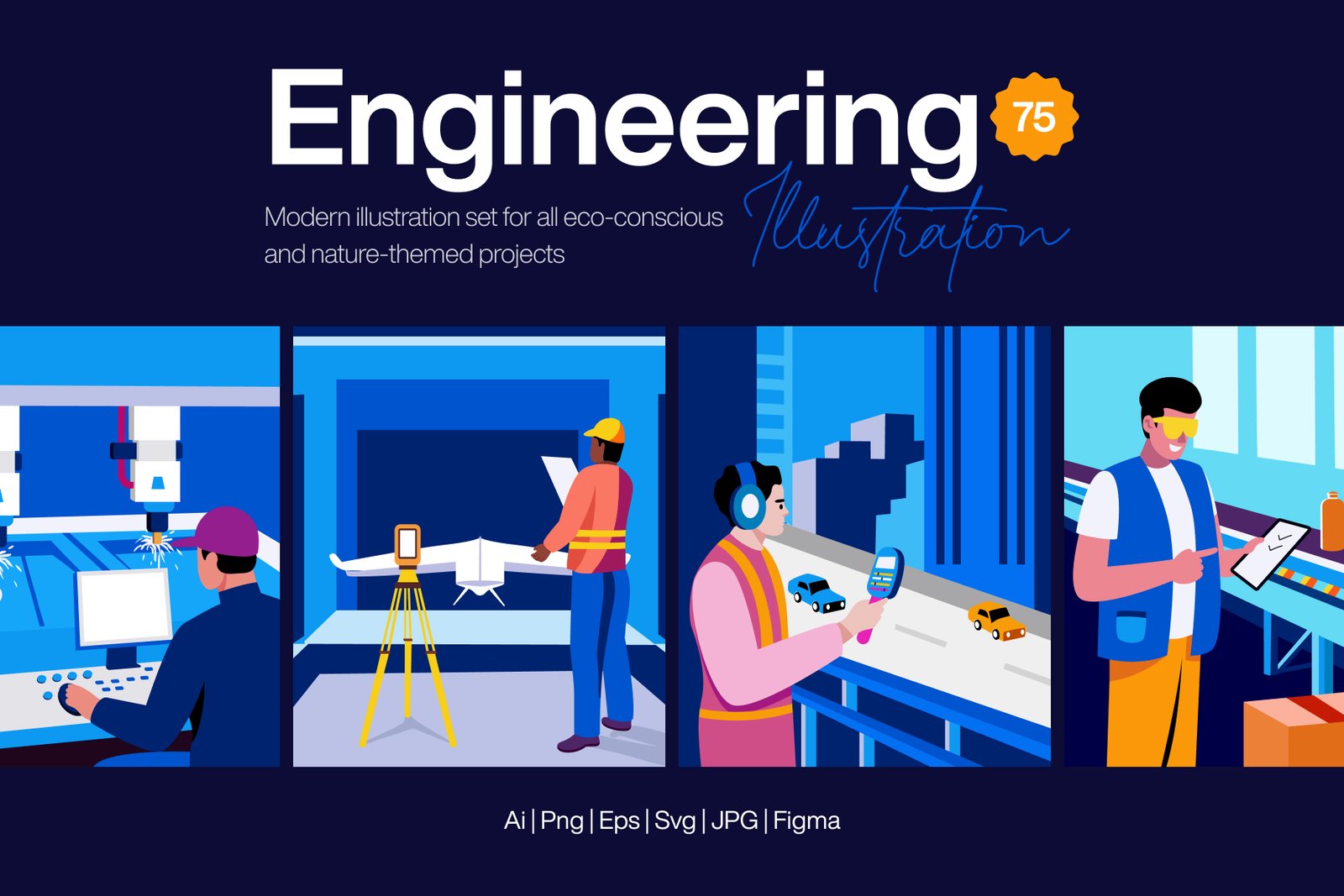Engineering Illustration Art Set