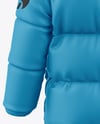 Men's Long Down Jacket Mockup - Back view