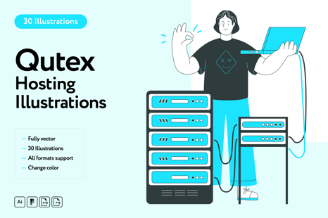 Qutex Hosting Illustrations