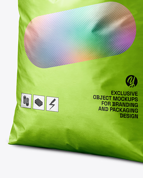 Metallic Bag with Handle Mockup