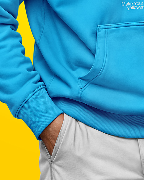 Black Man Wearing a Hoodie and Sunglasses Mockup