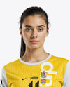 Female Soccer Goalkeeper Wearing Long Sleeve Jersey Mockup