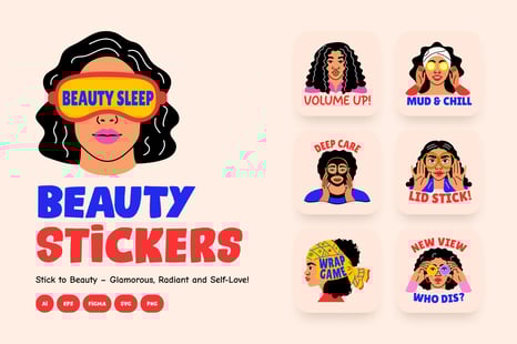 Beauty Stickers Art Set