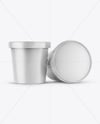 Two Matte Ice Cream Cups Mockup