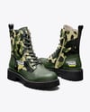 Pair of Women's Combat Boots Mockup