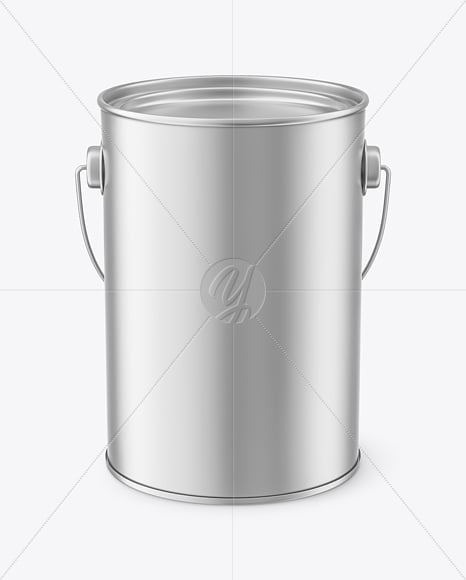 Matte Tin Can w/ Handle Mockup