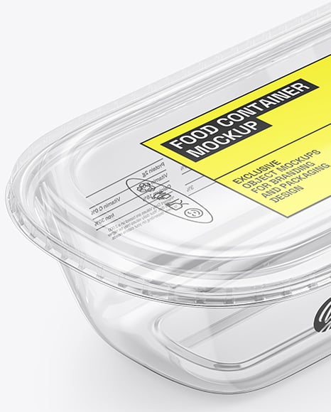 Clear Plastic Food Container Mockup