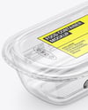 Clear Plastic Food Container Mockup