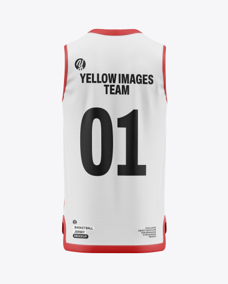 Basketball Jersey Mockup - Back View - 3D jersey mockup