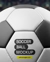 Soccer Ball on Stadium Field Mockup
